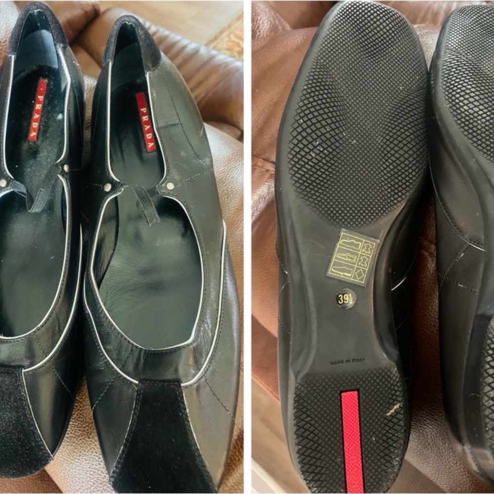 Prada Women's Black Leather Flats